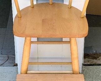 Item 136:  Child's High Chair with Chair Rail - 14" x 12.5" x 32" tall: $25
