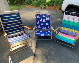 Three beach chairs: $10