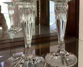 Pair crystal candle sticks: $15