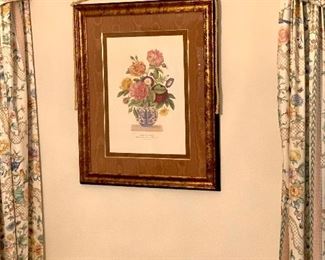 Item 52:  Pretty framed flowers in blue vase - 25.5" x 31.5": $65