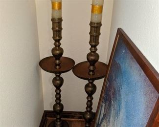 Brass  candles $165 pair