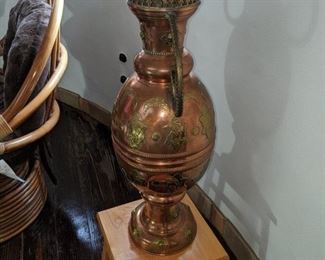 Item was brought in  Morocco in 1984 Brass Urn $125