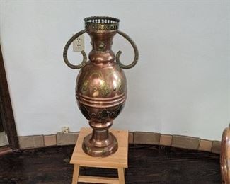 Item was brought in  Morocco in 1984 Brass Urn $125