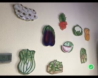 Italy ceramic Vegetable Trivets each prices at $45.00