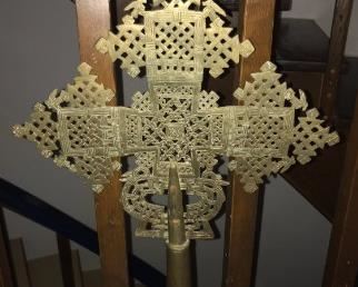 Coptic Cross symmetrical Key Like Procession Cross from Ethiopia $300.00 ( 22" x 17")