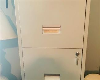 Two Drawer File Cabinet with Key