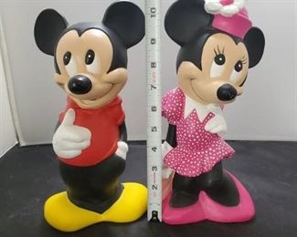 Micky and Minnie Ceramic Statues