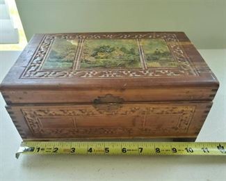 Carved Wooden Trinkets Box