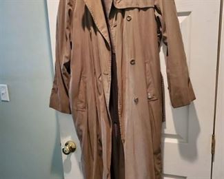 Soft Suede London Fog Ankle Length Beige Coat