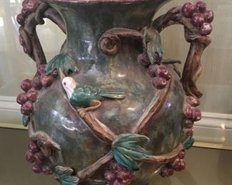 Vase with Grapes and Birds $25