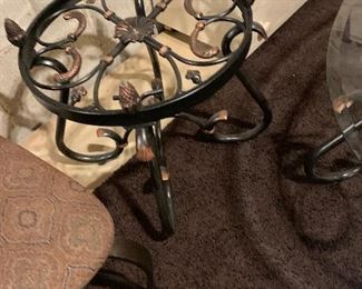 PLL 22 Pair of Glass Topped Side Tables @ $60 ea 