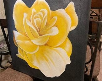 PLL 25 Yellow Floral Painting @ $40 -  Open to Offers - Pickup Day July 22