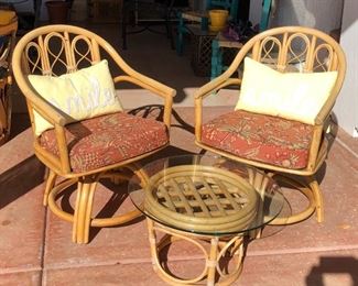 3-pc Rattan Conversation  Set
