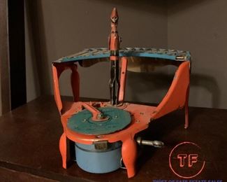 ZILOTONE 1930's Wind Up Tin Toy with Playing Discs