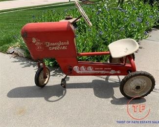 RARE Vintage DISNEYLAND Special Mickey Mouse Pedal Tractor