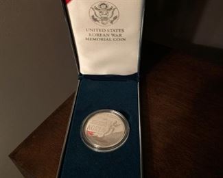 Korean War SILVER Commemorative Medallion