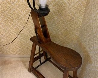 Antique Cobblers Bench with Light