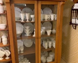 Vintage Oak Glass Front Display Cabinet