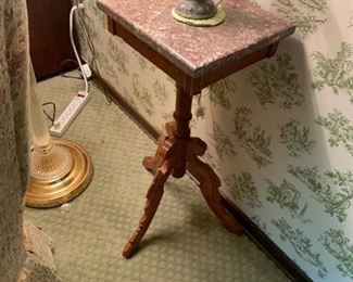 EASTLAKE Marble Topped Candle Stand