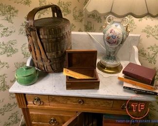 Antique Marble Topped Wash Stand