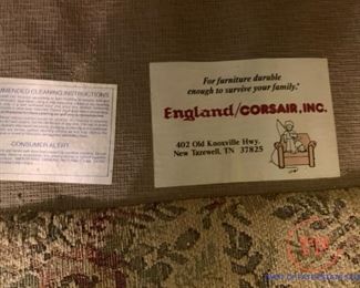 Vintage Tufted Couch by England Corsair