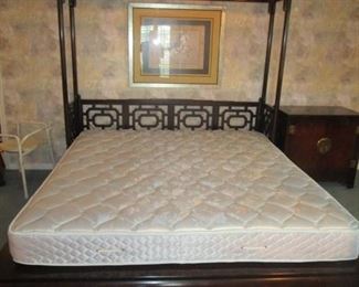 King Size Bed.  Oriental style with lighted bridge.  Excellent condition.  