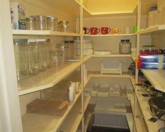 Plastic wear and storage items. 