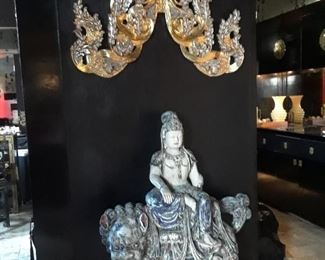 Manjushri on lion dog