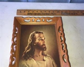 Print of Jesus framed $7.00