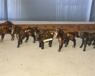 6 Metal horses $15.00 for all 