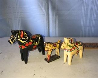 Three wood horses $9.00 for all