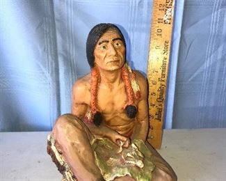 1985 Universal Statuary Corp Indian man, missing a bit of paint on chin $24.00