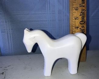 White ceramic horse $4.00
