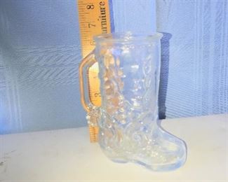 Glass cowboy boot mug $5.00