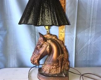 Chalkware horse Lamp. Left ear has been repaired see photos $38.00 (pick up only) works 