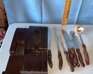 Set of Cutco Knives with holders $135.00