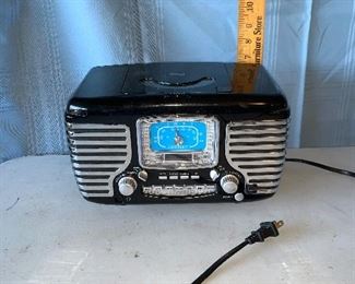 Crosley Black CR612 Radio, Alarm, CD Player $24.00