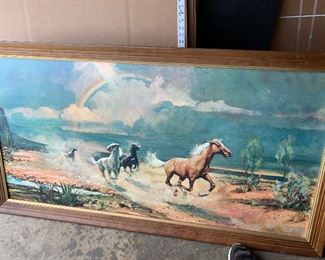 Horse artwork with rainbow $55.00
