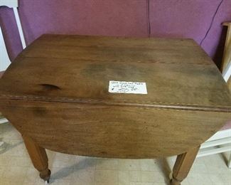 Oak Drop Leaf Table & 2 chairs