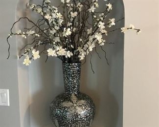 Beautiful floral in mosaic vase