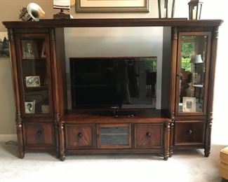 Entertainment center. Smart TV pictured is 50"