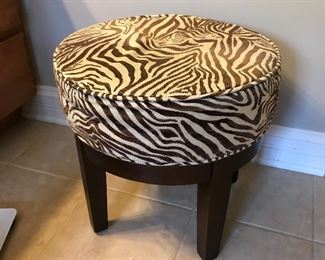 Zebra print stool