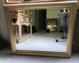 Gold framed mirror