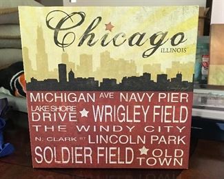 Chicago wall art on canvas