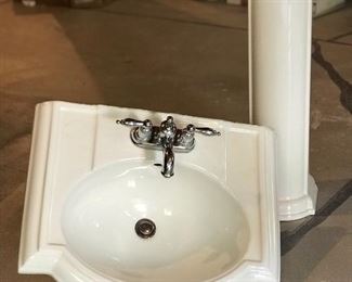 White Pedestal sink