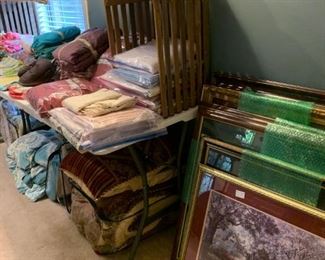Master Bedroom:  Large Art from closed Office, bedding including sheets and comforter sets