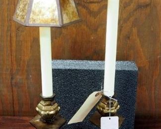 Royal Designs 26" 2-Arm Table Lamp, 10" Display Pedestal, And 16" Ceramic Candleholder