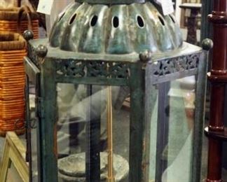 23" Decorative Metal Candle Lantern