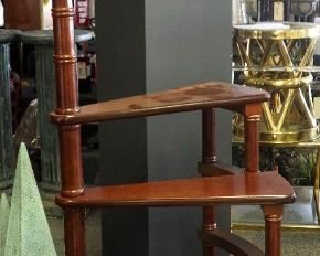 Solid Wood Library Display Staircase, 49" x 18" x 22"