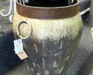 Uttermost Urn Accent Table With Glass Top, 21" x 17" Round